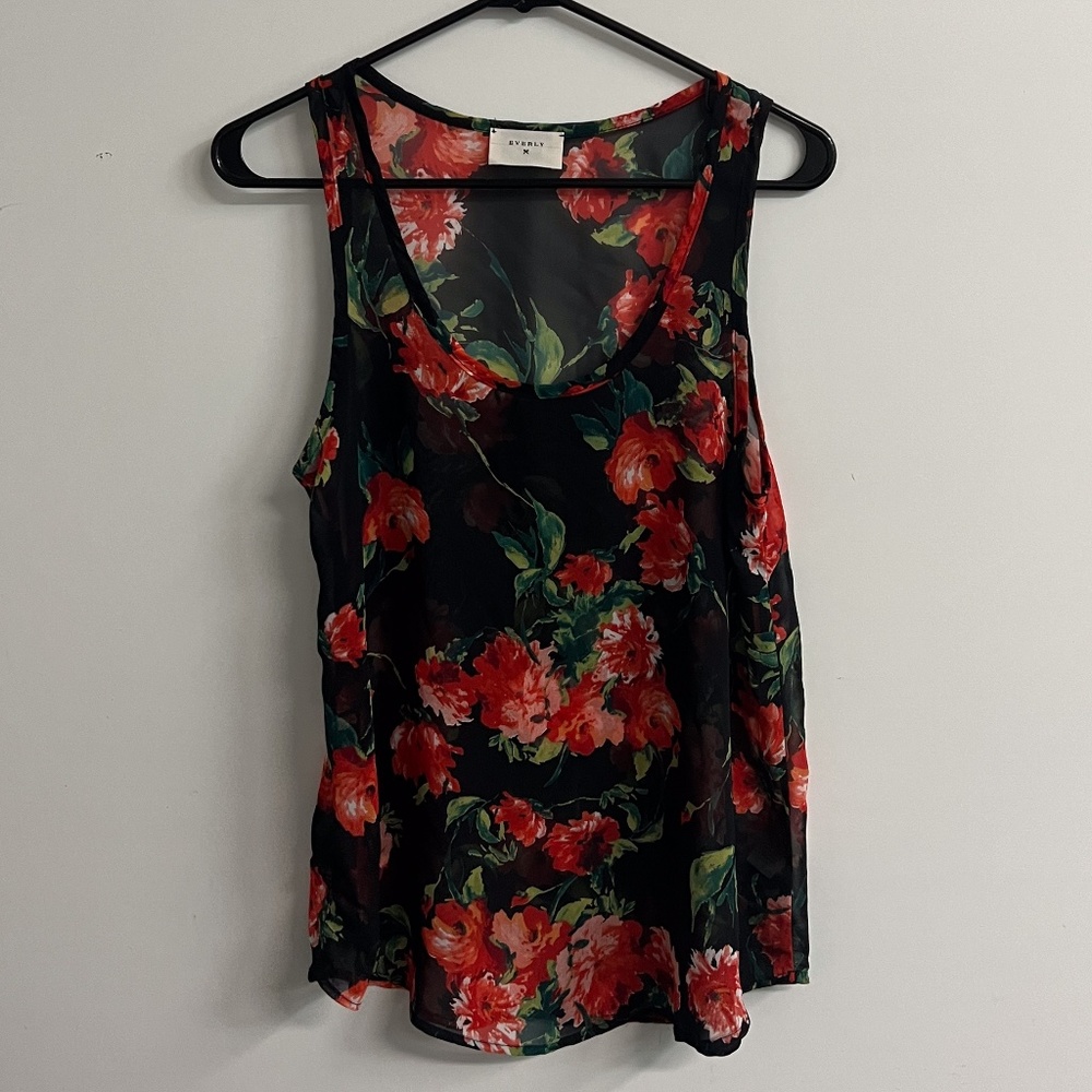 Sheer Floral Everly Tank